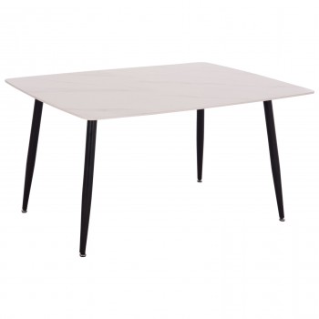 ΤΡΑΠΕΖΙ RAVEN HM18149.01 ΚΕΡΑΜΙΚΟ TOP ΜΕ ΟΨΗ ΛΕΥΚΟ ΜΑΡΜΑΡΟ 140x80x74Υεκ.