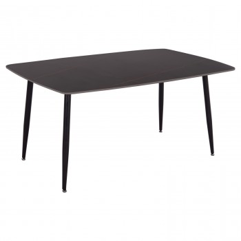 ΤΡΑΠΕΖΙ RAVEN HM18150.02 ΚΕΡΑΜΙΚΟ TOP ΜΕ ΟΨΗ ΜΑΥΡΟ ΜΑΡΜΑΡΟ 160x80x74Υεκ.