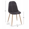 ΣΕΤ ΤΡΑΠΕΖΑΡΙΑΣ 5ΤΜΧ MINARDO HM21179 MDF TOP ΣΕ ΜΑΥΡΟ--ΣΚΟΥΡΟ ΓΚΡΙ ΥΦΑΣΜΑ