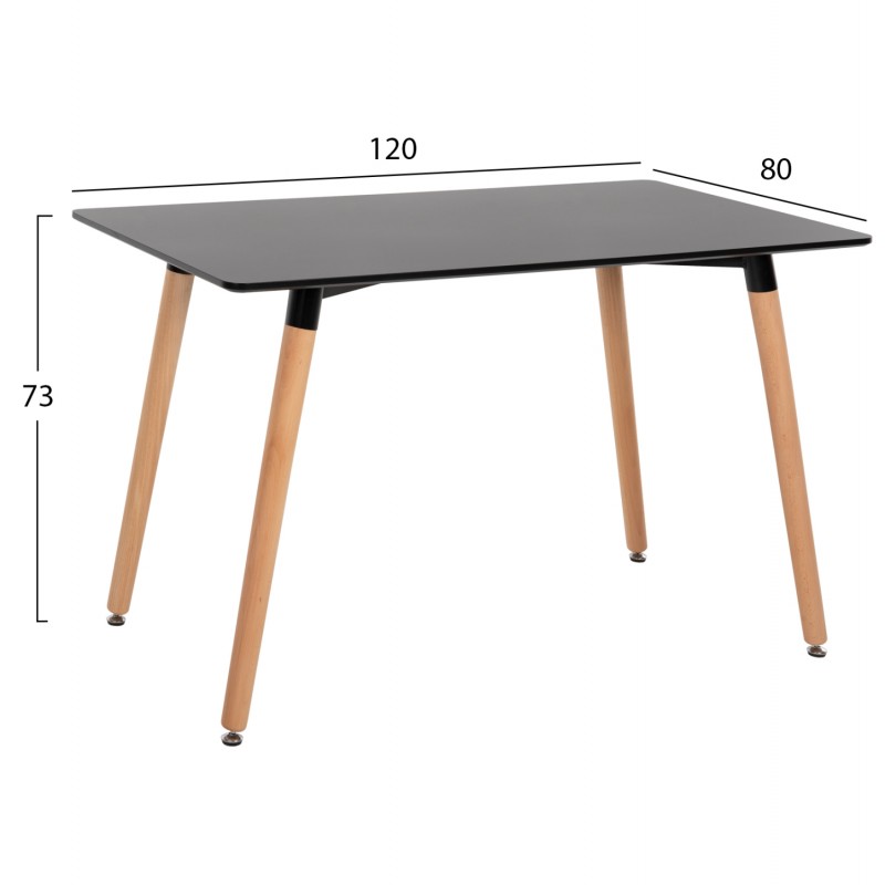 ΣΕΤ ΤΡΑΠΕΖΑΡΙΑΣ 5ΤΜΧ VEGAS HM21185 MDF TOP ΣΕ ΜΑΥΡΟ--ΠΟΔΙΑ ΟΞΙΑΣ