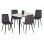 ΣΕΤ ΤΡΑΠΕΖΑΡΙΑΣ 5ΤΜΧ LATRELL HM21192 ΤΡΑΠΕΖΙ ΚΕΡΑΜΙΚΟ TOP-ΒΕΛΟΥΔΟ ΓΚΡΙ ΚΑΡΕΚΛΕΣ