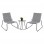 ΣΕΤ LOUNGE 3TMX ΕΞ.ΧΩΡΟΥ PONY HM21193 ΜΕΤΑΛΛΟ ΣΕ ΓΚΡΙ--ΣΥΝΘ.RATTAN ΣΕ ΛΕΥΚΟ-ΜΑΥΡΟ