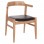 ΠΟΛΥΘΡΟΝΑ CERSEI HM9946.01 RUBBERWOOD ΣΕ LIGHT OAK & PU ΣΕ ΜΑΥΡΟ 57x53x72Υεκ