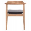 ΠΟΛΥΘΡΟΝΑ CERSEI HM9946.01 RUBBERWOOD ΣΕ LIGHT OAK & PU ΣΕ ΜΑΥΡΟ 57x53x72Υεκ
