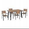 ΣΕΤ ΤΡΑΠΕΖΑΡΙΑΣ TABER HM21197 ΤΡΑΠΕΖΙ & 4 ΠΟΛΥΘΡΟΝΕΣ-ΑΛΟΥΜΙΝΙΟ & POLYWOOD-ΑΝΘΡΑΚΙ