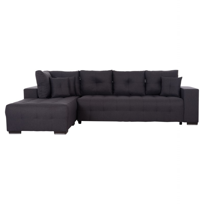 ΓΩΝΙΑΚΟΣ ΚΑΝΑΠΕΣ-ΚΡΕΒΑΤΙ ΜΕ ΑΠΟΘ.ΧΩΡΟ TRENDSTON HM3302.01L ΓΚΡΙ ΥΦΑΣΜΑ 298x177x95Υεκ