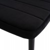 ΣΕΤ ΤΡΑΠΕΖΑΡΙΑΣ 5ΤΜΧ MINIMAL HM21173 MDF TOP ΜΑΥΡΟ-ΒΕΛΟΥΔΟ & ΜΕΤΑΛΛΟ ΜΑΥΡΟ