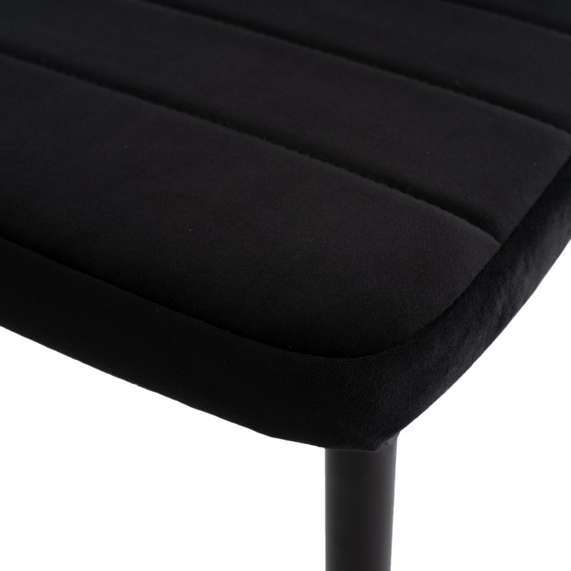 ΣΕΤ ΤΡΑΠΕΖΑΡΙΑΣ 5ΤΜΧ MINIMAL HM21173 MDF TOP ΜΑΥΡΟ-ΒΕΛΟΥΔΟ & ΜΕΤΑΛΛΟ ΜΑΥΡΟ