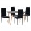 ΣΕΤ ΤΡΑΠΕΖΑΡΙΑΣ 5ΤΜΧ MINIMAL HM21173 MDF TOP ΜΑΥΡΟ-ΒΕΛΟΥΔΟ & ΜΕΤΑΛΛΟ ΜΑΥΡΟ