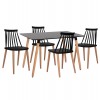 ΣΕΤ ΤΡΑΠΕΖΑΡΙΑΣ 5ΤΜΧ MINIMAL HM21178 MDF TOP ΣΕ ΜΑΥΡΟ-ΣΚΕΛΕΤΟΣ ΣΕ ΦΥΣΙΚΟ ΞΥΛΟΥ