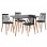 ΣΕΤ ΤΡΑΠΕΖΑΡΙΑΣ 5ΤΜΧ MINIMAL HM21178 MDF TOP ΣΕ ΜΑΥΡΟ-ΣΚΕΛΕΤΟΣ ΣΕ ΦΥΣΙΚΟ ΞΥΛΟΥ