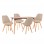 ΣΕΤ ΤΡΑΠΕΖΑΡΙΑΣ 5ΤΜΧ VEGAS HM21180 MDF TOP ΣΕ ΦΥΣΙΚΟ--ΥΦΑΣΜΑ ΜΠΕΖ