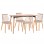 ΣΕΤ ΤΡΑΠΕΖΑΡΙΑΣ 5ΤΜΧ VANESSA HM21181 MDF TOP ΣΕ ΦΥΣΙΚΟ-ΣΚΕΛΕΤΟΣ ΣΕ ΦΥΣΙΚΟ