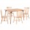 ΣΕΤ ΤΡΑΠΕΖΑΡΙΑΣ 5ΤΜΧ LUCIEN HM21183 MDF TOP & ΞΥΛΟ ΟΞΙΑΣ ΣΕ ΦΥΣΙΚΟ ΧΡΩΜΑ