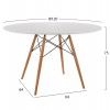 ΣΕΤ ΤΡΑΠΕΖΑΡΙΑΣ 5ΤΜΧ MAGGIE HM21186 MDF TOP & ΠΟΛΥΠΡΟΠΥΛΕΝΙΟ ΣΕ ΛΕΥΚΟ ΧΡΩΜΑ