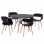 ΣΕΤ ΤΡΑΠΕΖΑΡΙΑΣ 5ΤΜΧ MAGGIE HM21187 MDF TOP & ΠΟΛΥΠΡΟΠΥΛΕΝΙΟ ΣΕ ΜΑΥΡΟ ΧΡΩΜΑ