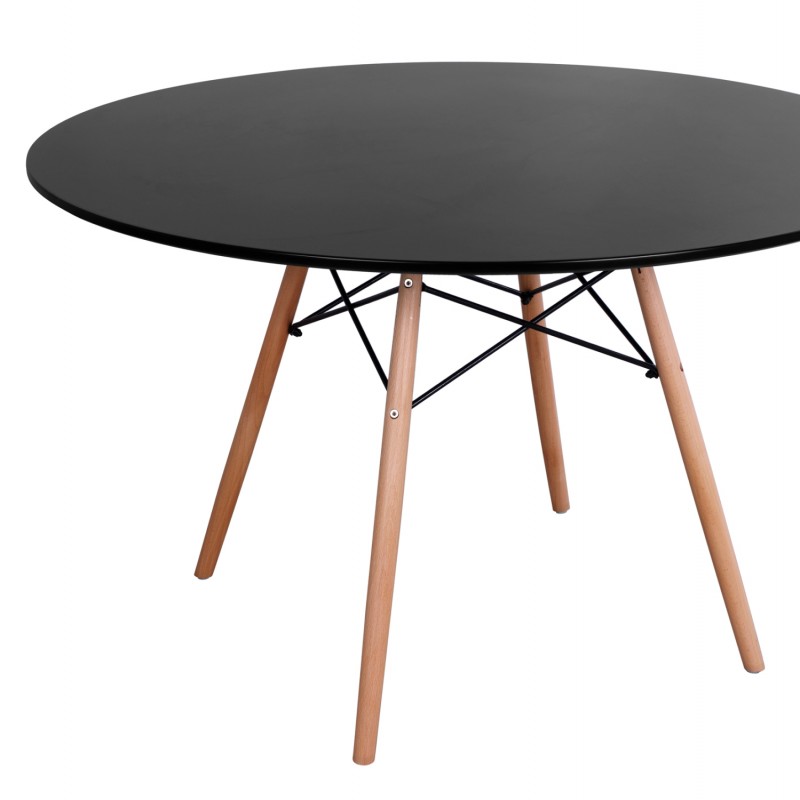 ΣΕΤ ΤΡΑΠΕΖΑΡΙΑΣ 5ΤΜΧ MAGGIE HM21187 MDF TOP & ΠΟΛΥΠΡΟΠΥΛΕΝΙΟ ΣΕ ΜΑΥΡΟ ΧΡΩΜΑ