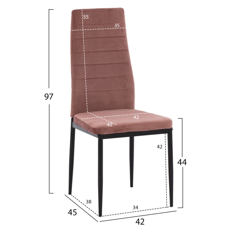 ΣΕΤ ΤΡΑΠΕΖΑΡΙΑΣ 5ΤΜΧ LADY HM21199.02 ΓΥΑΛΙ--ΜΕΤΑΛΛΟ ΣΕ ΜΑΥΡΟ & ΒΕΛΟΥΔΟ ΣΑΠΙΟ ΜΗΛΟ