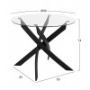 ΣΕΤ ΤΡΑΠΕΖΑΡΙΑΣ 5ΤΜΧ LADY HM21199.03 ΓΥΑΛΙ--ΜΕΤΑΛΛΟ ΣΕ ΜΑΥΡΟ & ΒΕΛΟΥΔΟ ΚΥΠΑΡΙΣΣΙ