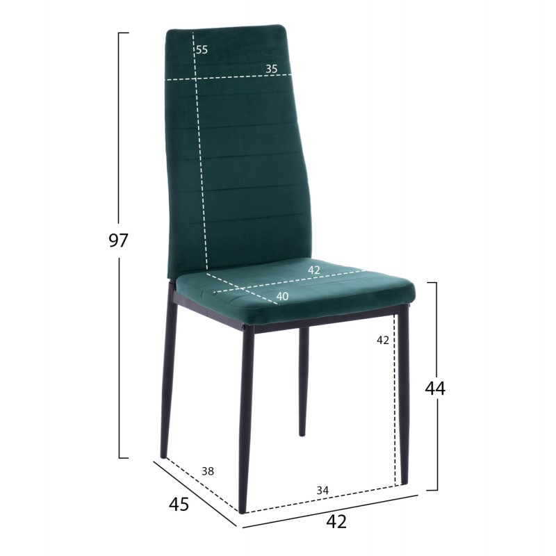 ΣΕΤ ΤΡΑΠΕΖΑΡΙΑΣ 5ΤΜΧ LADY HM21199.03 ΓΥΑΛΙ--ΜΕΤΑΛΛΟ ΣΕ ΜΑΥΡΟ & ΒΕΛΟΥΔΟ ΚΥΠΑΡΙΣΣΙ