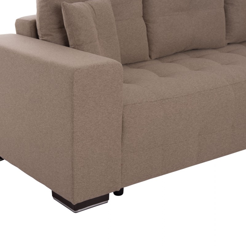 ΓΩΝΙΑΚΟΣ ΚΑΝΑΠΕΣ-ΚΡΕΒΑΤΙ ΜΕ ΑΠΟΘ.ΧΩΡΟ TRENDSTON HM3302.03R ΜΠΕΖ ΥΦΑΣΜΑ 298x177x95Υεκ