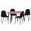 ΣΕΤ ΤΡΑΠΕΖΑΡΙΑΣ 5ΤΜΧ ALIZA HM11196.09 MDF TOP-ΒΕΛΟΥΔΟ & ΜΕΤΑΛΛΟ ΣΕ ΜΑΥΡΟ