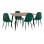 ΣΕΤ ΤΡΑΠΕΖΑΡΙΑΣ 5ΤΜΧ ALIZA HM11196.03 MDF TOP-ΒΕΛΟΥΔΟ ΚΥΠΑΡΙΣΣΙ & ΜΕΤΑΛΛΟ ΜΑΥΡΟ
