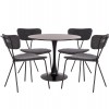 ΣΕΤ ΤΡΑΠΕΖΑΡΙΑΣ 5ΤΜΧ BROLIN HM21200 MDF TOP & ΜΕΤΑΛΛΟ ΜΑΥΡΟ-ΣΚΟΥΡΟ ΓΚΡΙ ΥΦΑΣΜΑ
