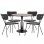 ΣΕΤ ΤΡΑΠΕΖΑΡΙΑΣ 5ΤΜΧ BROLIN HM21200 MDF TOP & ΜΕΤΑΛΛΟ ΜΑΥΡΟ-ΣΚΟΥΡΟ ΓΚΡΙ ΥΦΑΣΜΑ