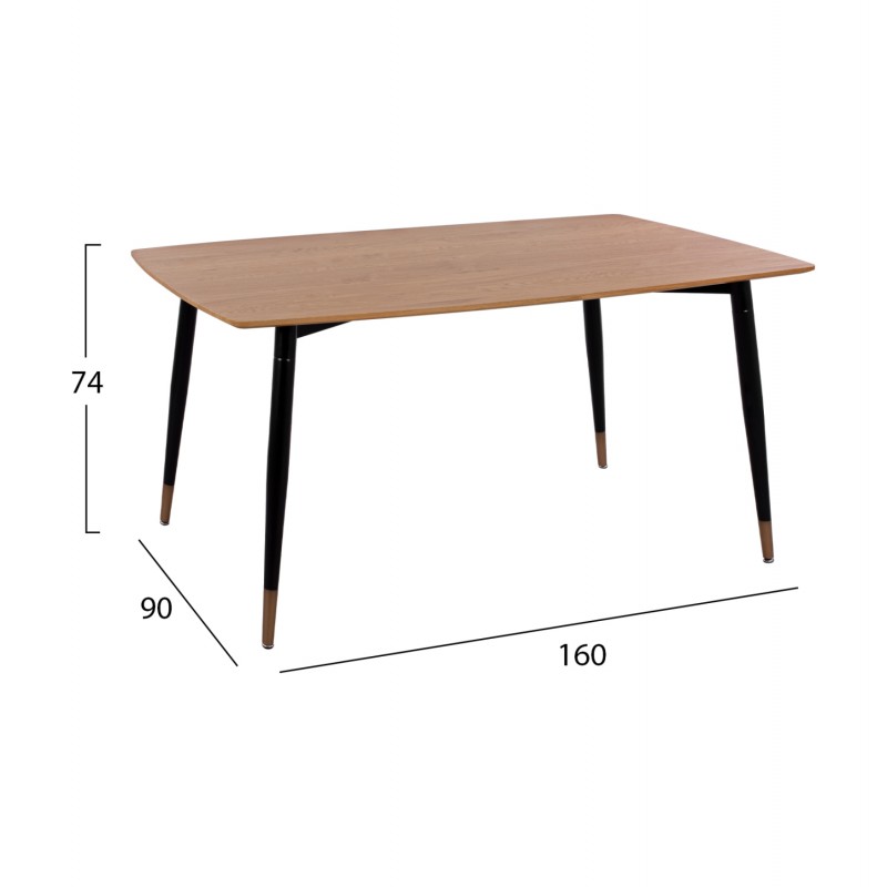ΣΕΤ ΤΡΑΠΕΖΑΡΙΑΣ 5ΤΜΧ JOLIE HM11198.02 MDF TOP-ΒΕΛΟΥΔΟ ΣΑΠΙΟ ΜΗΛΟ & ΜΕΤΑΛΛΟ ΜΑΥΡΟ