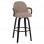 ΣΚΑΜΠΟ ΜΠΑΡ ΠΕΡΙΣΤΡΕΦΟΜΕΝΟ BECKER HM18251.03 PLYWOOD ΜΑΥΡΟ--ΚΑΦΕ ΥΦΑΣΜΑ 50x52x100Υ