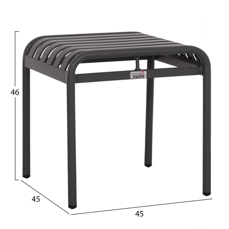 ΣΚΑΜΠΟ ΑΛΟΥΜΙΝΙΟΥ RACHEL HM6340.01 ΓΚΡΙ 45x45x46Υεκ.