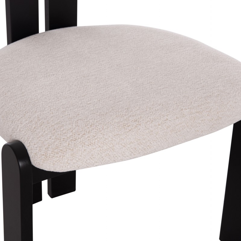 ΚΑΡΕΚΛΑ ΤΡΑΠΕΖΑΡΙΑΣ KARVO HM18252.02 ΕΚΡΟΥ ΥΦΑΣΜΑ--ΞΥΛΟ ΣΕ ΜΑΥΡΟ 57x50x78,5Υεκ.