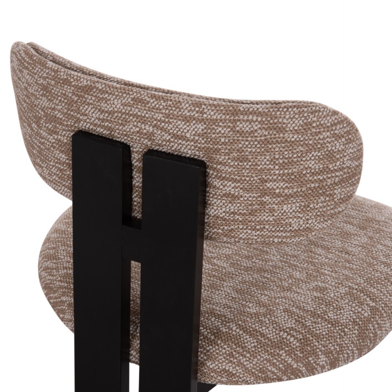 ΚΑΡΕΚΛΑ ΤΡΑΠΕΖΑΡΙΑΣ KARVO HM18252.03 ΚΑΦΕ ΥΦΑΣΜΑ--ΞΥΛΟ ΣΕ ΜΑΥΡΟ 57x50x78,5Υεκ.