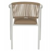 ΠΟΛΥΘΡΟΝΑ ΑΛΟΥΜΙΝΙΟΥ ΛΕΥΚΟ ΜΕ PE RATTAN WICKER HM5856.01 57x63x80Yεκ.