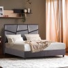 ΚΡΕΒΑΤΙ ΔΙΠΛΟ ΜΕ ΣΤΡΩΜΑ & ΑΠΟΘ.ΧΩΡΟ IRIDA HM21166 ΓΚΡΙ ΒΕΛΟΥΔΟ--ΓΙΑ 160x200εκ