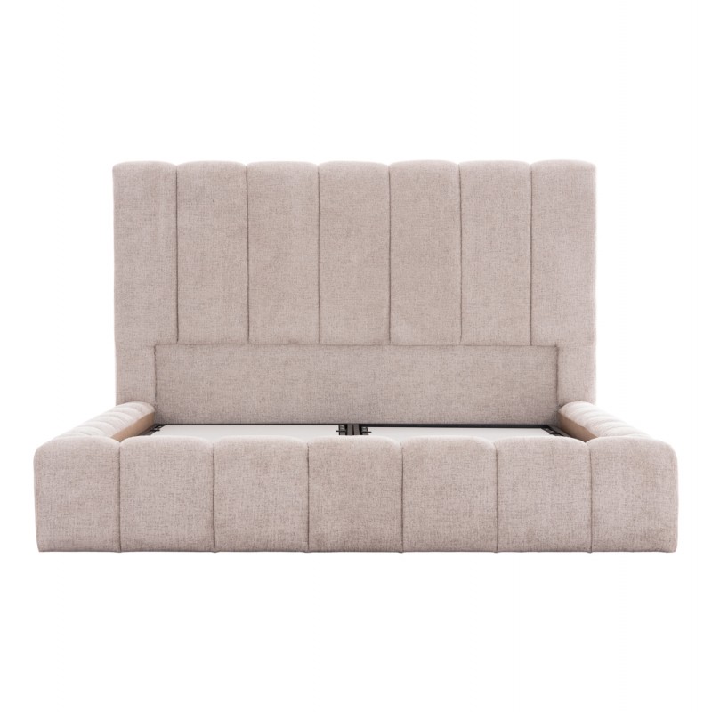 ΚΡΕΒΑΤΙ REMO ΜΕ ΑΠΟΘΗΚΕΥΤΙΚΟ ΧΩΡΟ HM719.10 ΥΦΑΣΜΑ ΜΠΟΥΚΛΕ ΜΠΕΖ-ΓΙΑ ΣΤΡΩΜΑ 160x200εκ