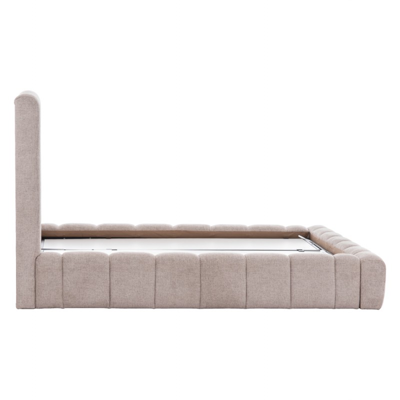 ΚΡΕΒΑΤΙ REMO ΜΕ ΑΠΟΘΗΚΕΥΤΙΚΟ ΧΩΡΟ HM719.10 ΥΦΑΣΜΑ ΜΠΟΥΚΛΕ ΜΠΕΖ-ΓΙΑ ΣΤΡΩΜΑ 160x200εκ