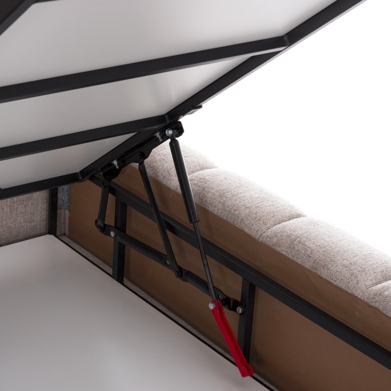 ΚΡΕΒΑΤΙ REMO ΜΕ ΑΠΟΘΗΚΕΥΤΙΚΟ ΧΩΡΟ HM719.10 ΥΦΑΣΜΑ ΜΠΟΥΚΛΕ ΜΠΕΖ-ΓΙΑ ΣΤΡΩΜΑ 160x200εκ