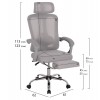 ΚΑΡΕΚΛΑ ΓΡΑΦΕΙΟΥ BARNET HM18258.02 ΓΚΡΙ MESH-ΓΚΡΙ ΣΚΕΛΕΤΟΣ NYLON 61x62x123Υ