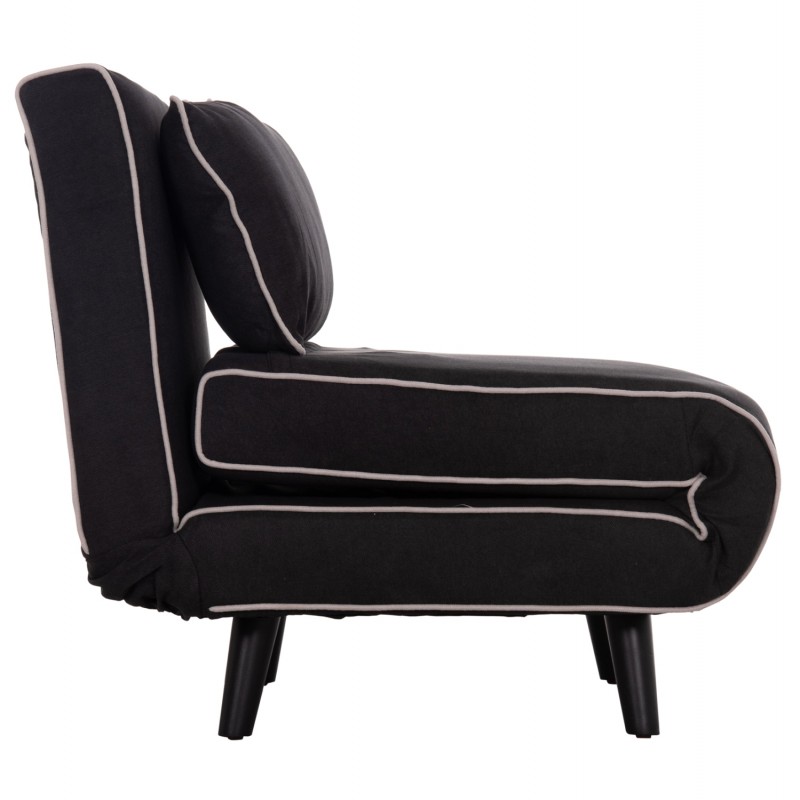 ΠΟΛΥΘΡΟΝΑ ΚΡΕΒΑΤΙ BRAXTON HM8425.03 ΜΑΥΡΟ ΥΦΑΣΜΑ 78x88x78Υεκ.