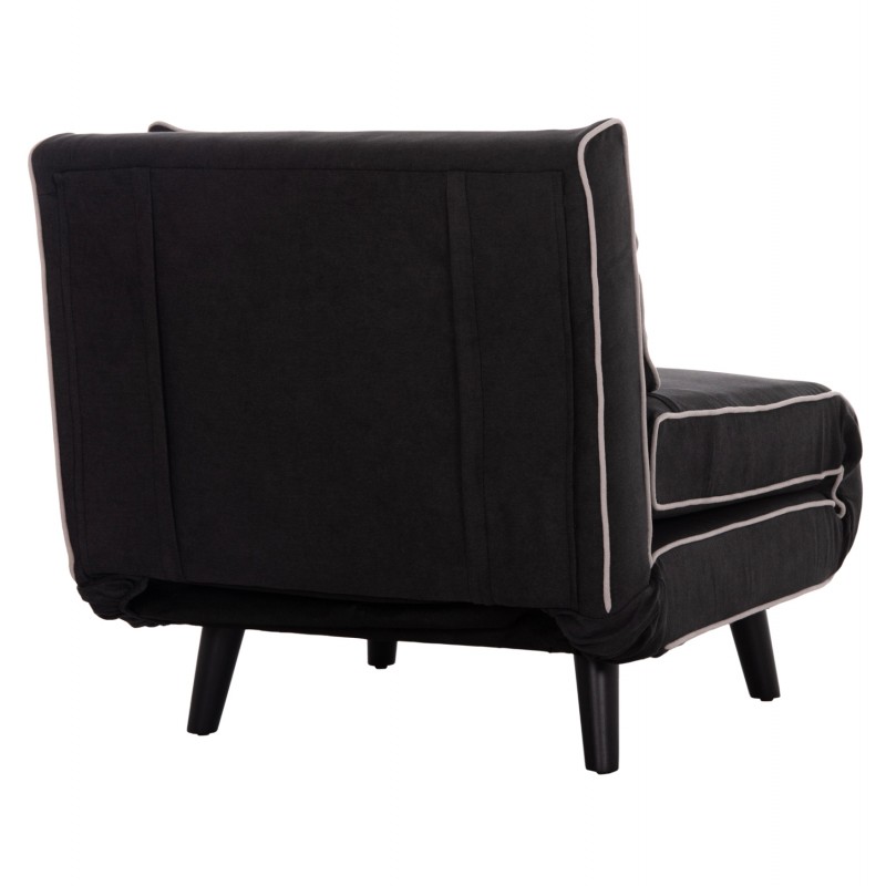 ΠΟΛΥΘΡΟΝΑ ΚΡΕΒΑΤΙ BRAXTON HM8425.03 ΜΑΥΡΟ ΥΦΑΣΜΑ 78x88x78Υεκ.