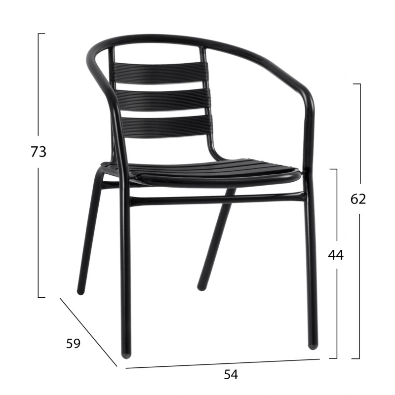 ΣΕΤ ΤΡΑΠΕΖΑΡΙΑΣ 5ΤΜΧ ADAM HM21220 ΚΑΡΕΚΛΕΣ ΜΕΤΑΛΛΙΚΕΣ & ΤΡΑΠΕΖΙ 110x60 ΜΑΥΡΟ