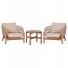 LOUNGE ΣΕΤ SANJI HM21214 ΤΡΑΠΕΖΙ & 2 ΠΟΛΥΘΡΟΝΕΣ--ΞΥΛΟ ΑΚΑΚΙΑΣ-ΑΛΟΥΜΙΝΙΟ-ΣΧΟΙΝΙ
