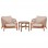 LOUNGE ΣΕΤ SANJI HM21214 ΤΡΑΠΕΖΙ & 2 ΠΟΛΥΘΡΟΝΕΣ--ΞΥΛΟ ΑΚΑΚΙΑΣ-ΑΛΟΥΜΙΝΙΟ-ΣΧΟΙΝΙ