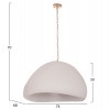ΦΩΤΙΣΤΙΚΟ ΟΡΟΦΗΣ ΚΡΕΜΑΣΤΟ JAYLEN HM4703.02XL FIBER CEMENT ΛΕΥΚΟ 74x68x50-70Υεκ.