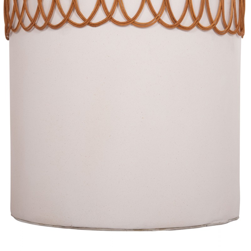 ΤΡΑΠΕΖΙ ΤΡΑΠΕΖΑΡΙΑΣ PRILEP HM18159.02 FIBER CEMENT ΛΕΥΚΟ & RATTAN--Φ60x76,5Υεκ