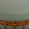 ΤΡΑΠΕΖΙ ΣΑΛΟΝΙΟΥ VILHENA HM18165 FIBER CEMENT ΠΡΑΣΙΝΟ-RATTAN ΦΥΣΙΚΟ Φ56x47Υεκ.