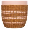 ΒΟΗΘΗΤΙΚΟ ΤΡΑΠΕΖΙ VILHENA HM18166 FIBER CEMENT ΡΟΖ-RATTAN ΦΥΣΙΚΟ Φ44.5x45Υεκ.