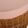 ΒΟΗΘΗΤΙΚΟ ΤΡΑΠΕΖΙ VILHENA HM18166 FIBER CEMENT ΡΟΖ-RATTAN ΦΥΣΙΚΟ Φ44.5x45Υεκ.